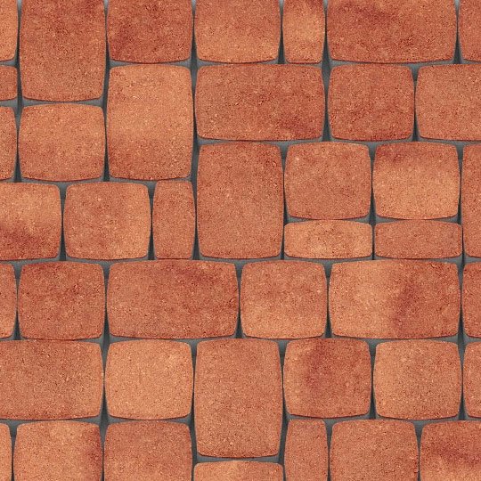 Тротуарная плитка Каменный Век Классико Модерн ColorMix 60 мм Вишнево-оранжевый фото 1