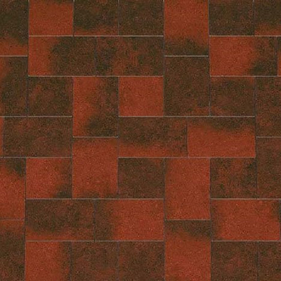 Тротуарная плитка Каменный Век Бельпассо Премио 60 мм. Красно-черный фото 1