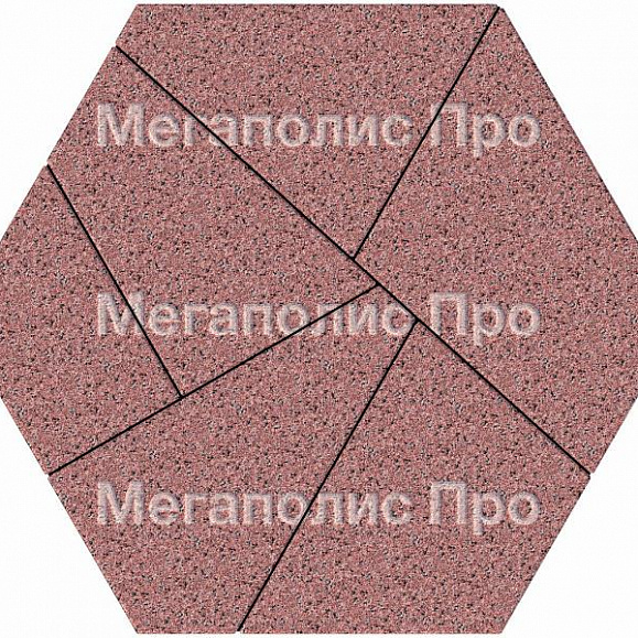 Тротуарная плитка Выбор Оригами Б.4.Фсм.8 80 мм Стоунмикс Красный с черным фото 3