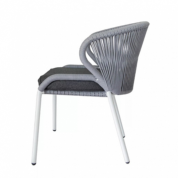 Плетеный стул Милан 4SIS из роупа (веревки), цвет серый фото 4