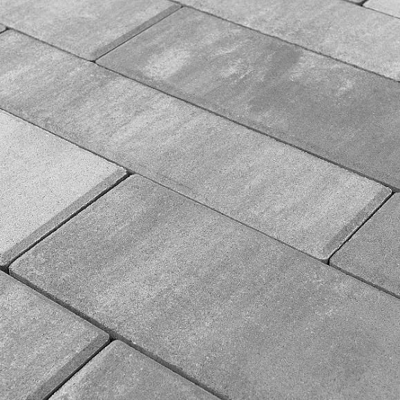 Тротуарная плитка Braer Домино, 60 мм. COLOR MIX "Туман" фото 3