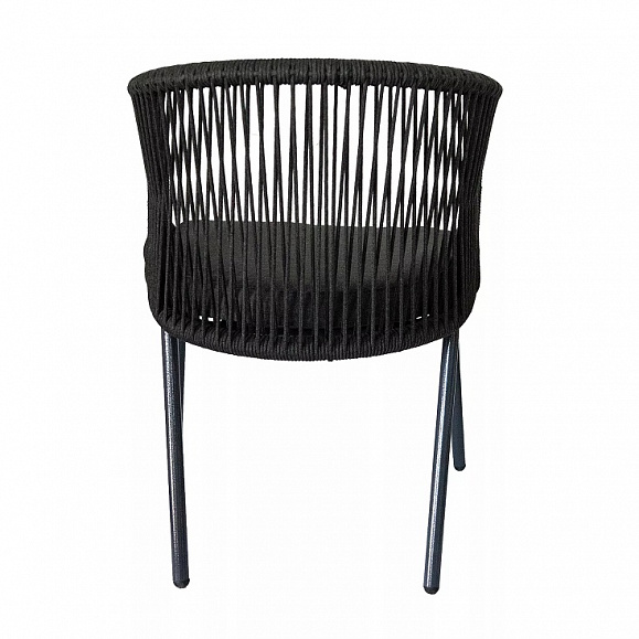 Плетеный стул Милан 4SIS из роупа (веревки), цвет темно-серый фото 5