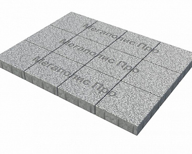 Тротуарные плиты Выбор Квадрум  Б.6.К.6 400х400х60 мм Стоунмикс Бело-черный