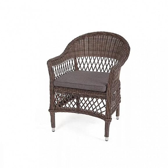 Плетеное кресло Сицилия 4SIS из искусственного ротанга, цвет коричневый фото 1