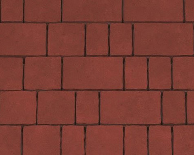 Тротуарная плитка Каменный Век Старый город 60 мм. Красный