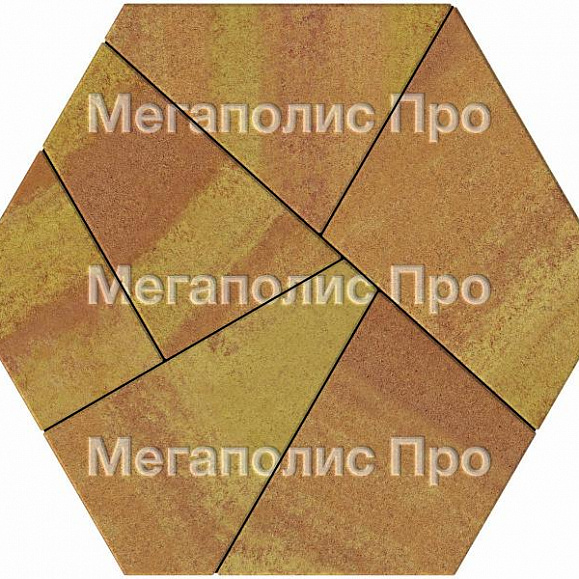 Тротуарная плитка Выбор Оригами Б.4.Фсм.8 80 мм Листопад Каир фото 3