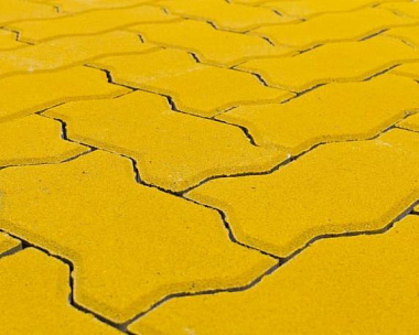 Тротуарная плитка Braer Волна 80 мм Желтый