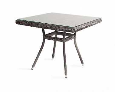 Плетеный стол Айриш 4SIS из искусственного ротанга, цвет графит