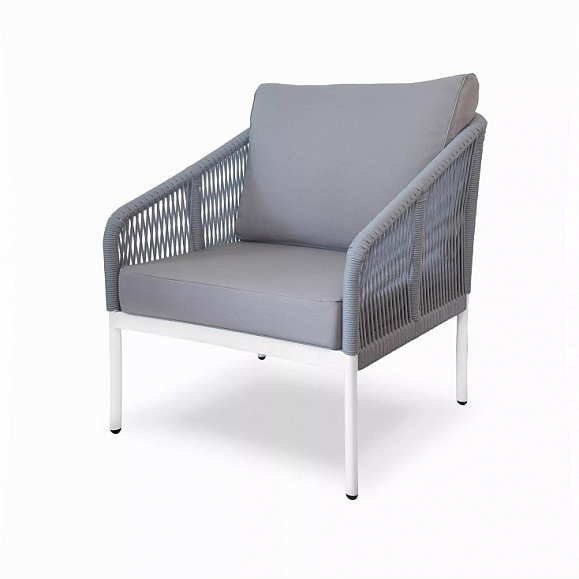 Кресло Канны 4SIS из роупа (веревки), цвет светло-серый фото 1