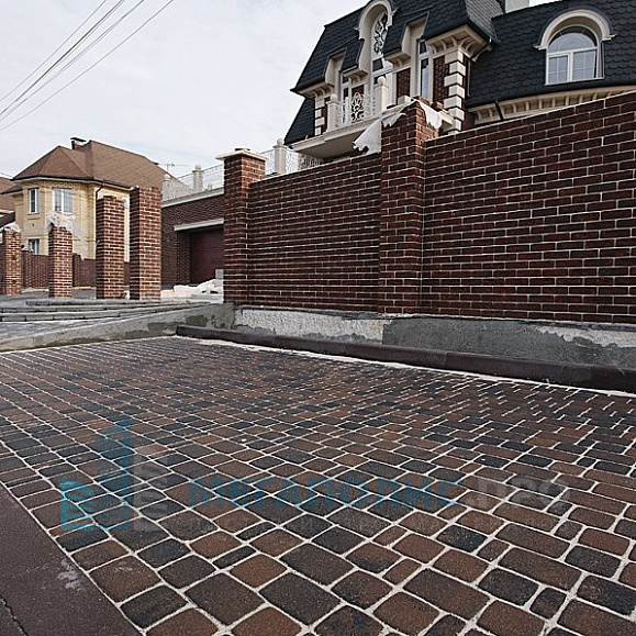 Тротуарная плитка Каменный Век Классико Модерн ColorMix 60 мм Коричнево-черный фото 2