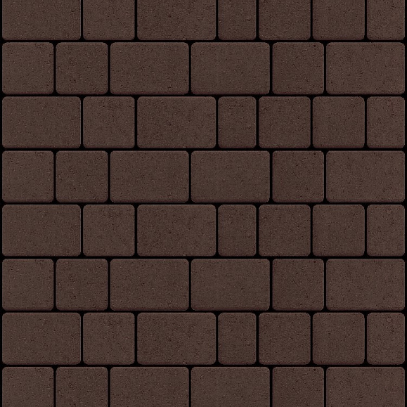Тротуарная плитка Старый город 60 мм, цвет Шоколад, полный прокрас фото 1