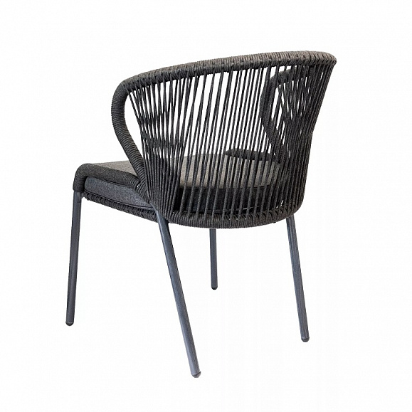 Плетеный стул Милан 4SIS из роупа (веревки), цвет темно-серый фото 4