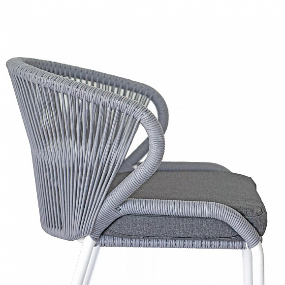 Плетеный стул Милан 4SIS из роупа (веревки), цвет серый фото 3
