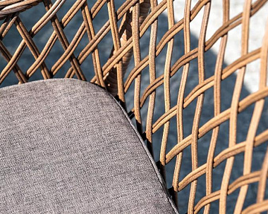 Плетеное кресло Латте 4SIS из искусственного ротанга, цвет коричневый