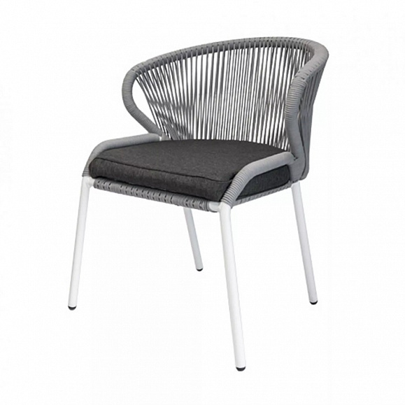 Плетеный стул Милан 4SIS из роупа (веревки), цвет серый фото 1