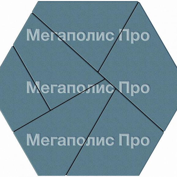 Тротуарная плитка Выбор Оригами Б.4.Фсм.8 80 мм Стандарт Синий фото 3
