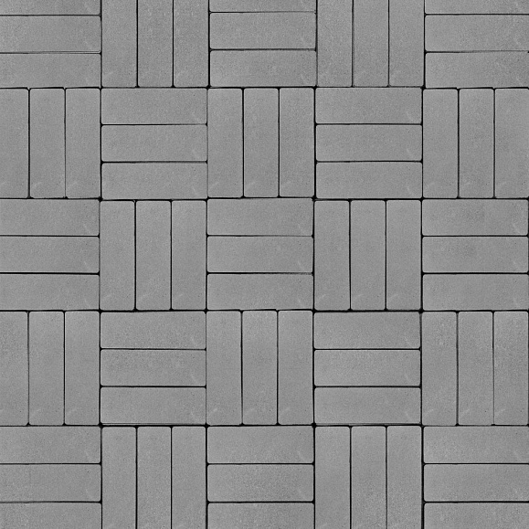 Тротуарная плитка Artstein Паркет 60 мм Серый фото 1