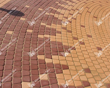 Тротуарная плитка Braer Классико круговая 60 мм. Янтарный