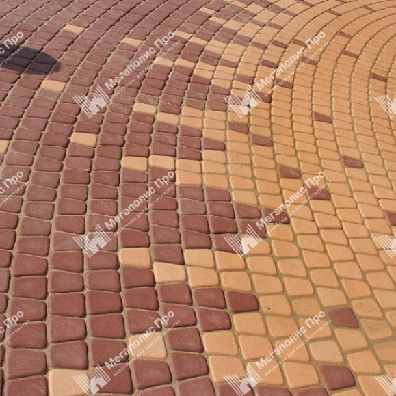 Тротуарная плитка Braer Классико круговая 60 мм. Янтарный фото 2