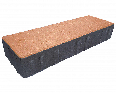 Тротуарная плитка Лидер 40 Паркет 150х450х80 мм Оранжевый