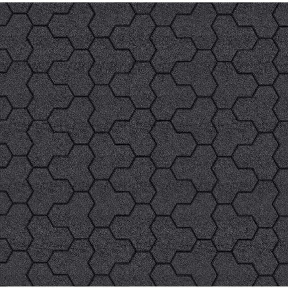Тротуарная плитка Выбор Трилистник В.7.Ф.10 100 мм Стоунмикс Черный фото 1