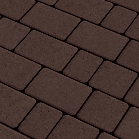 Тротуарная плитка Старый город 60 мм, цвет Шоколад, полный прокрас фото 2