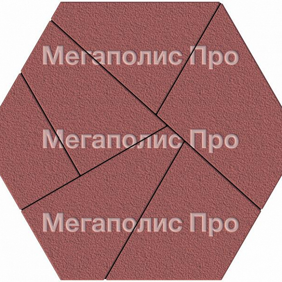 Тротуарная плитка Выбор Оригами Б.4.Фсм.8 80 мм Красный Гранит фото 3