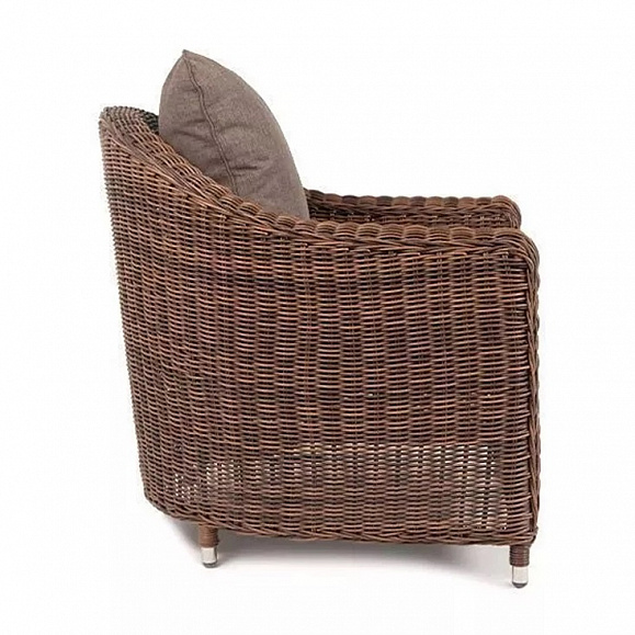 Кресло Кон Панна 4SIS из искусственного ротанга, цвет коричневый фото 2