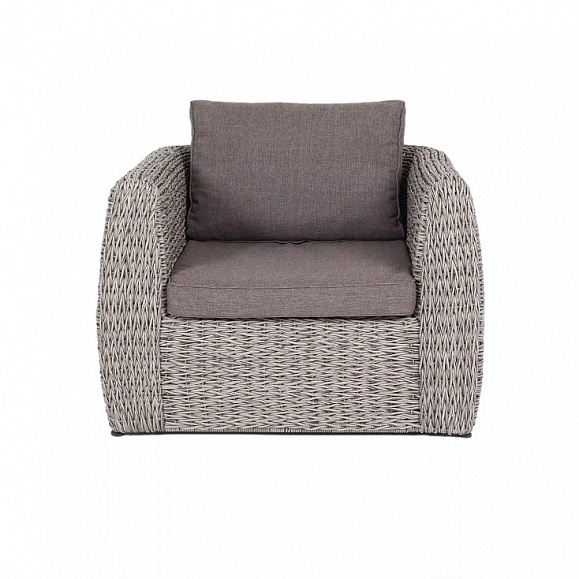 Кресло Кальяри 4SIS из искусственного ротанга (гиацинт), цвет серый фото 5