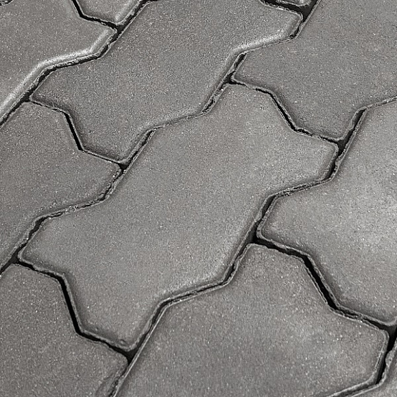 Тротуарная плитка Koldiz Волна 60 мм Стандарт Серый фото 1