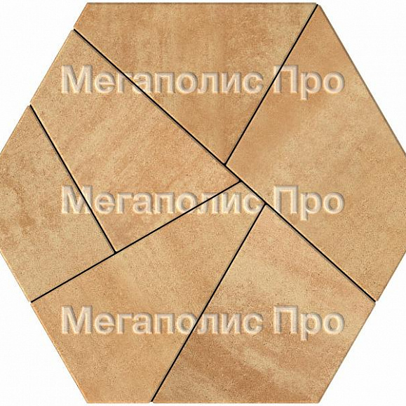 Тротуарная плитка Выбор Оригами Б.4.Фсм.8 80 мм Листопад Сахара фото 3