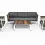 Лаунж-Зона Касабланка 4SIS плетеная из роупа 5-местная, цвет серый