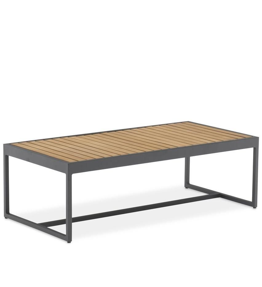 Кофейный стол Amal Brafritid антрацит/натуральный, алюминий/тик фото 1