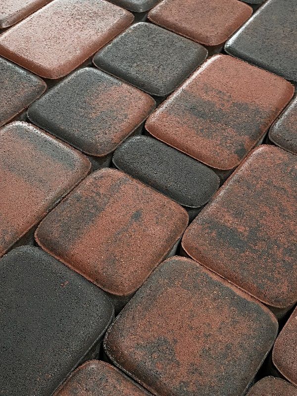 Тротуарная плитка Koldiz Старый город 50 мм Оникс Красный фото 1