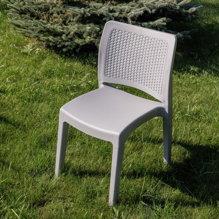 Обеденный стул July Royal Family из пластика, цвет светло-серый фото 2