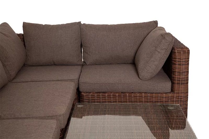 Лаунж-зона трансформирующаяся Лунго 4SIS из искусственного ротанга, цвет коричневый фото 4