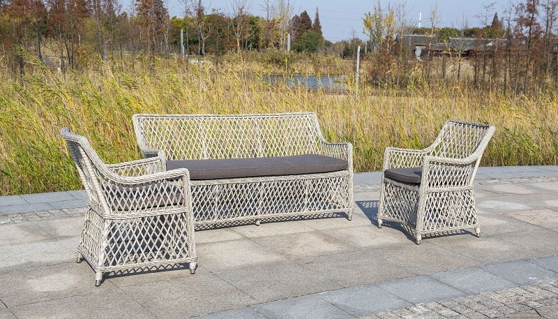 Плетеное кресло Латте 4SIS из искусственного ротанга, цвет бежевый фото 7