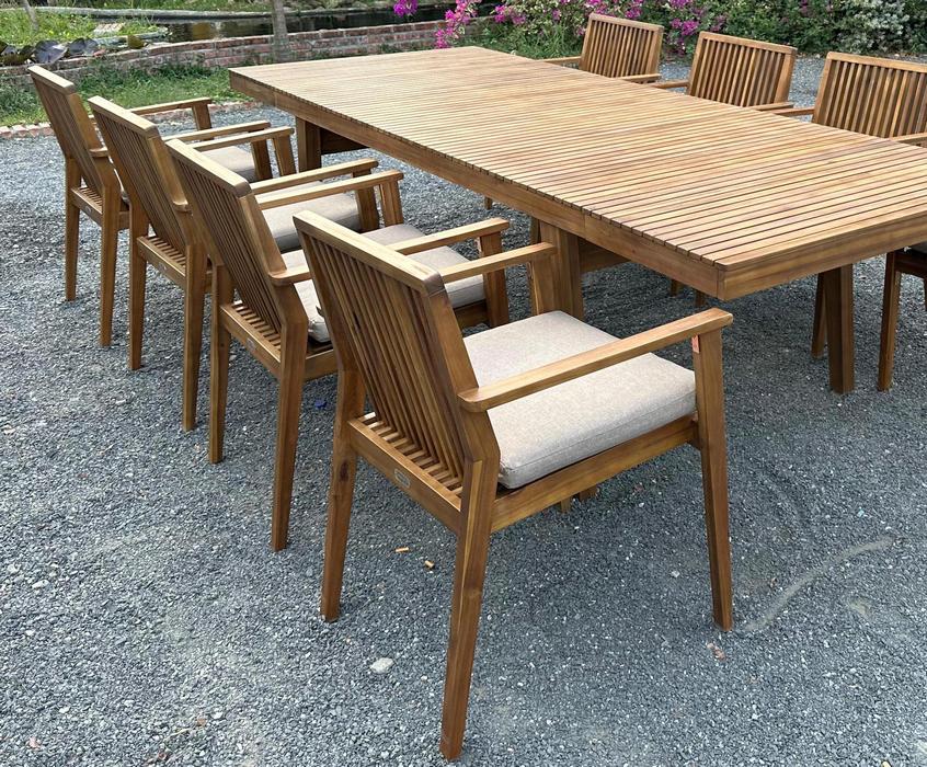 Обеденный стол из акации MONA раздвижной 179/263 см Joygarden фото 9