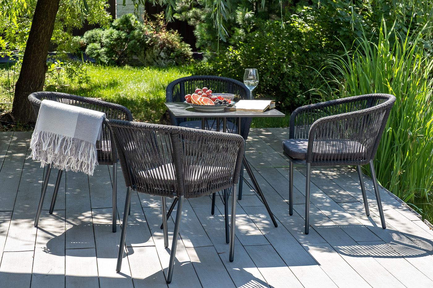 Конте интерьерный стол из HPL 63x63см, цвет серый гранит фото 4