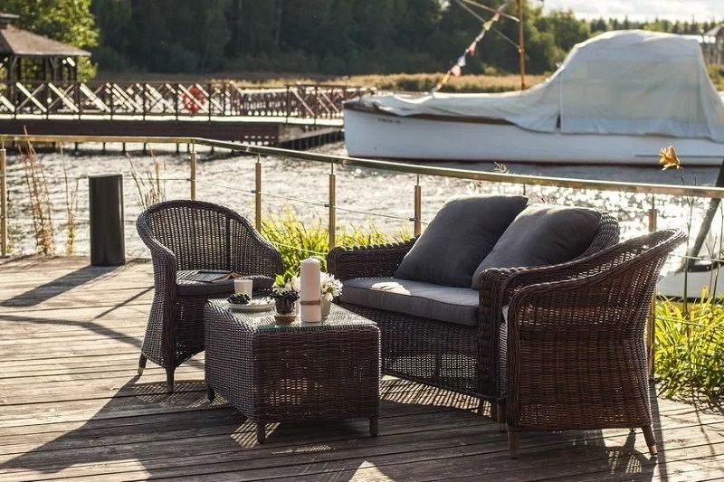 Лаунж-зона Кон Панна С 4SIS из искусственного ротанга, цвет коричневый фото 5