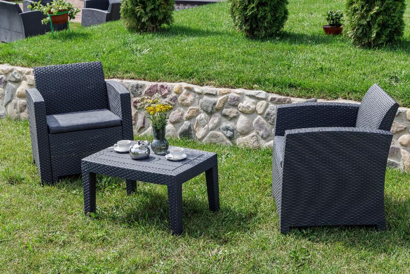 Обеденный комплект Lana XS Royal Family из пластика, цвет графит фото 4