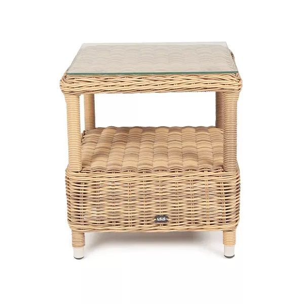 Столик кофейный Форио 4SIS из искусственного ротанга, цвет соломенный фото 2