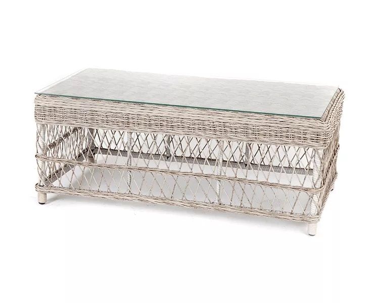 Стол журнальный Гранд Латте 4SIS из искусственного ротанга, цвет бежевый фото 1