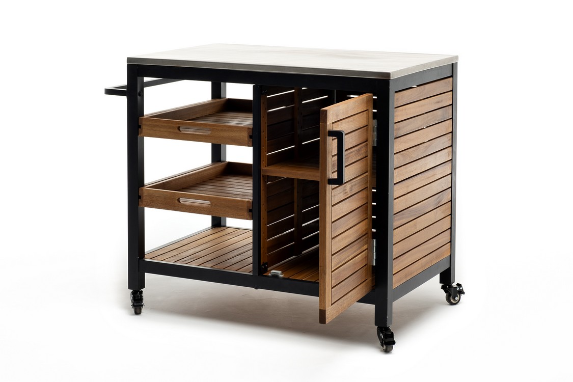 Стол сервировочный NOURD столешница нержавеющая сталь Joygarden фото 2