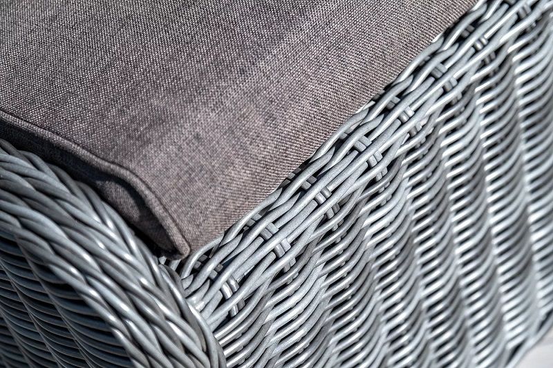 Плетеный пуф Толедо 4SIS из искусственного ротанга, цвет графит фото 7