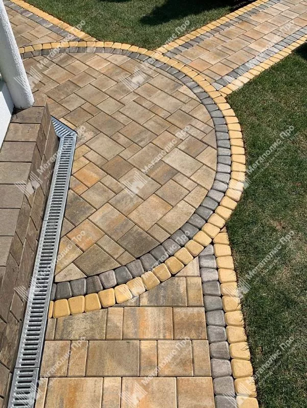 Тротуарная плитка Braer Старый Город Ландхаус 60 мм Colormix Песчаник гладкая фото 2