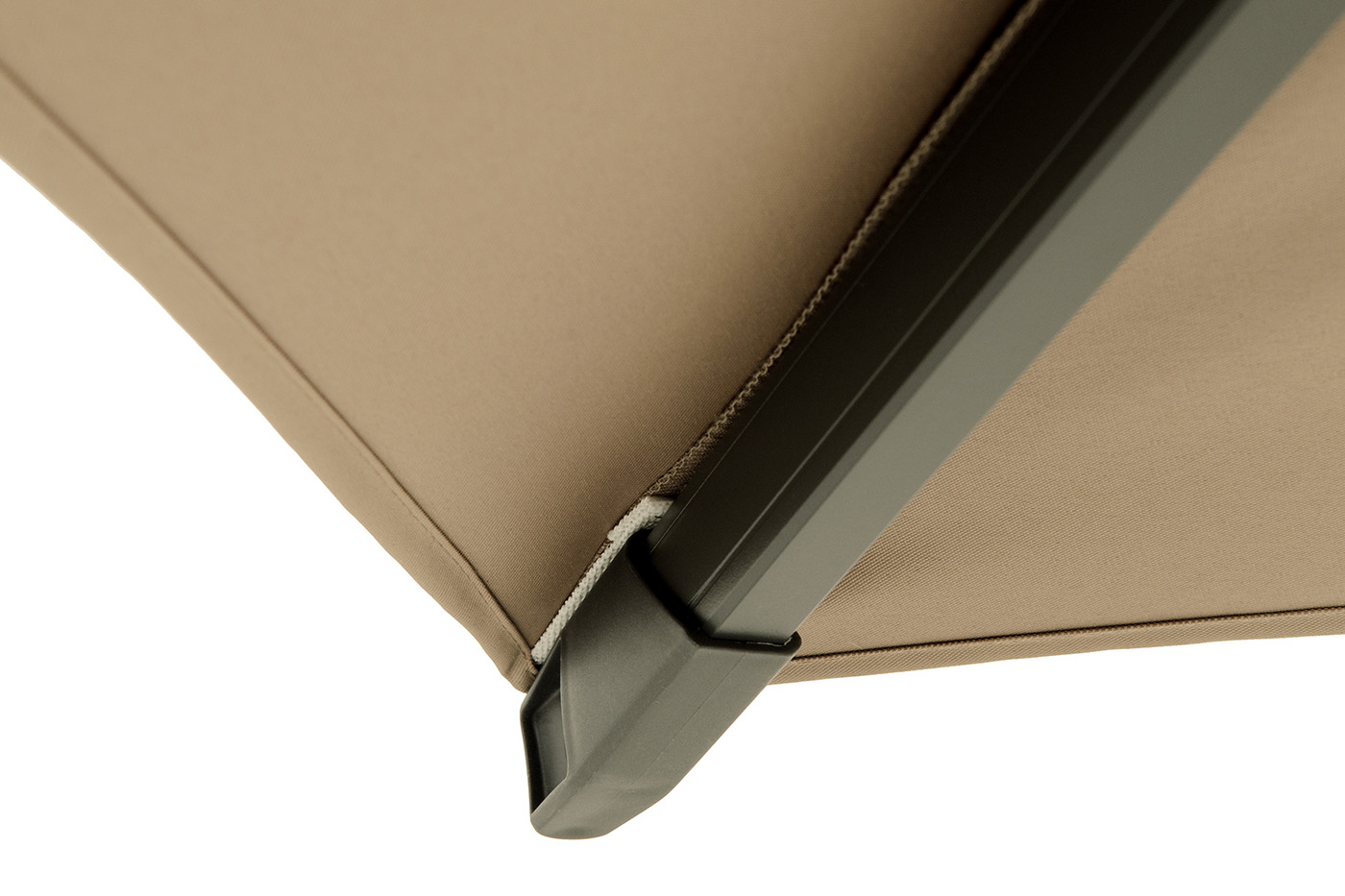 Римини зонт уличный 3х3м на боковой алюминиевой опоре, тент бежевый фото 6