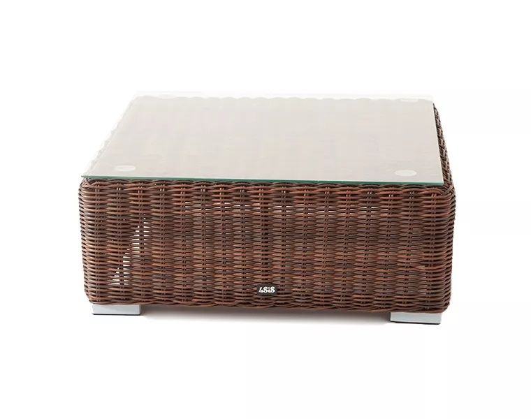 Журнальный столик Лунго 4SIS из искусственного ротанга, цвет коричневый фото 2