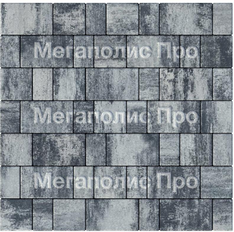 Тротуарная плитка Выбор Старый город Листопад А.1.Фсм.4 40 мм. Антрацит фото 3