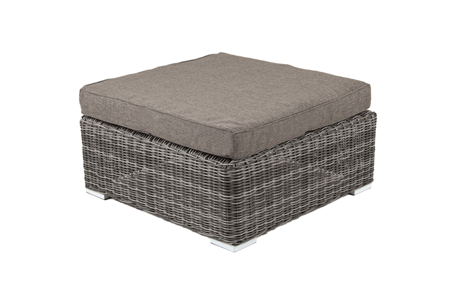 Лунго плетеная оттоманка с подушкой, цвет графит фото 1
